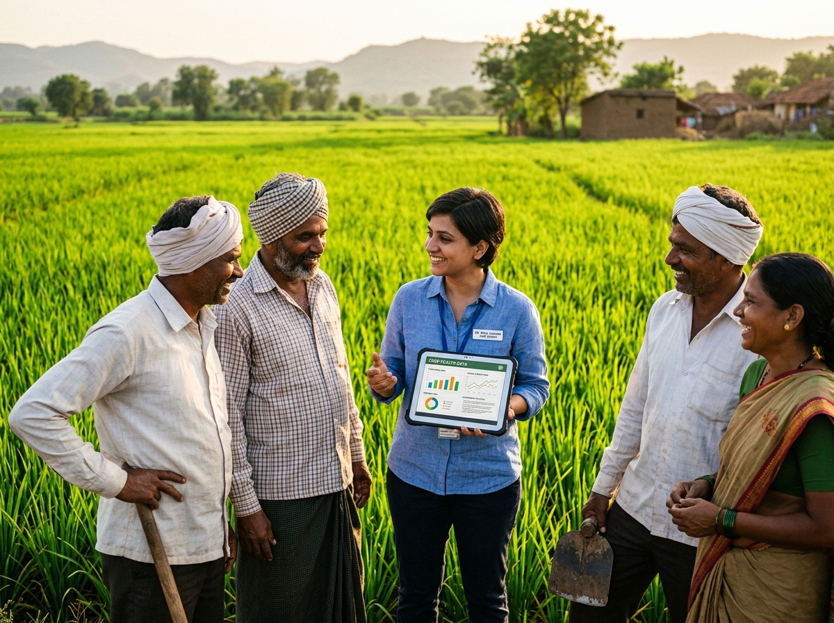 Farmers participating in agricultural advisory and awareness